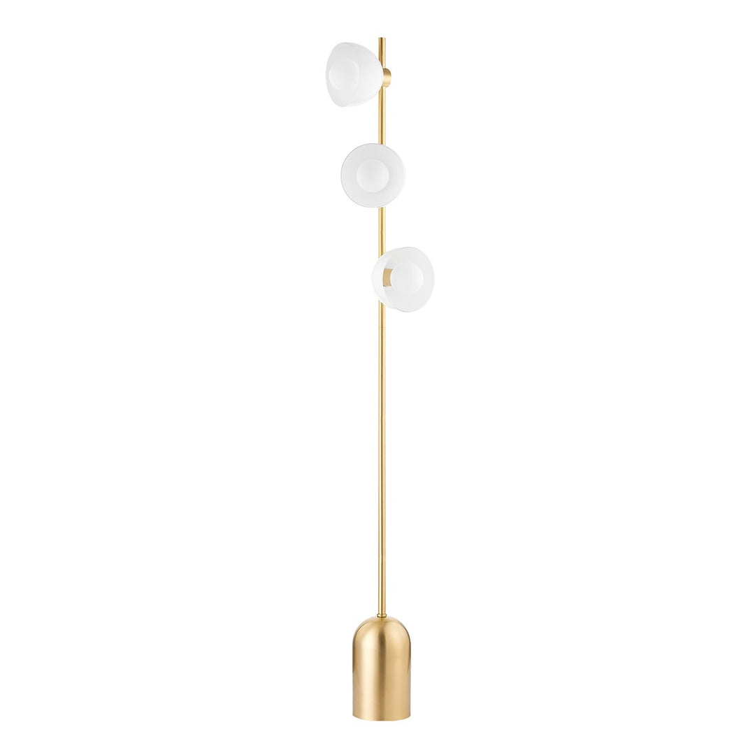 Belle Three Light Floor Lamp in Aged Brass - available from The Lighting Shoppe, trusted by Canadian homeowners