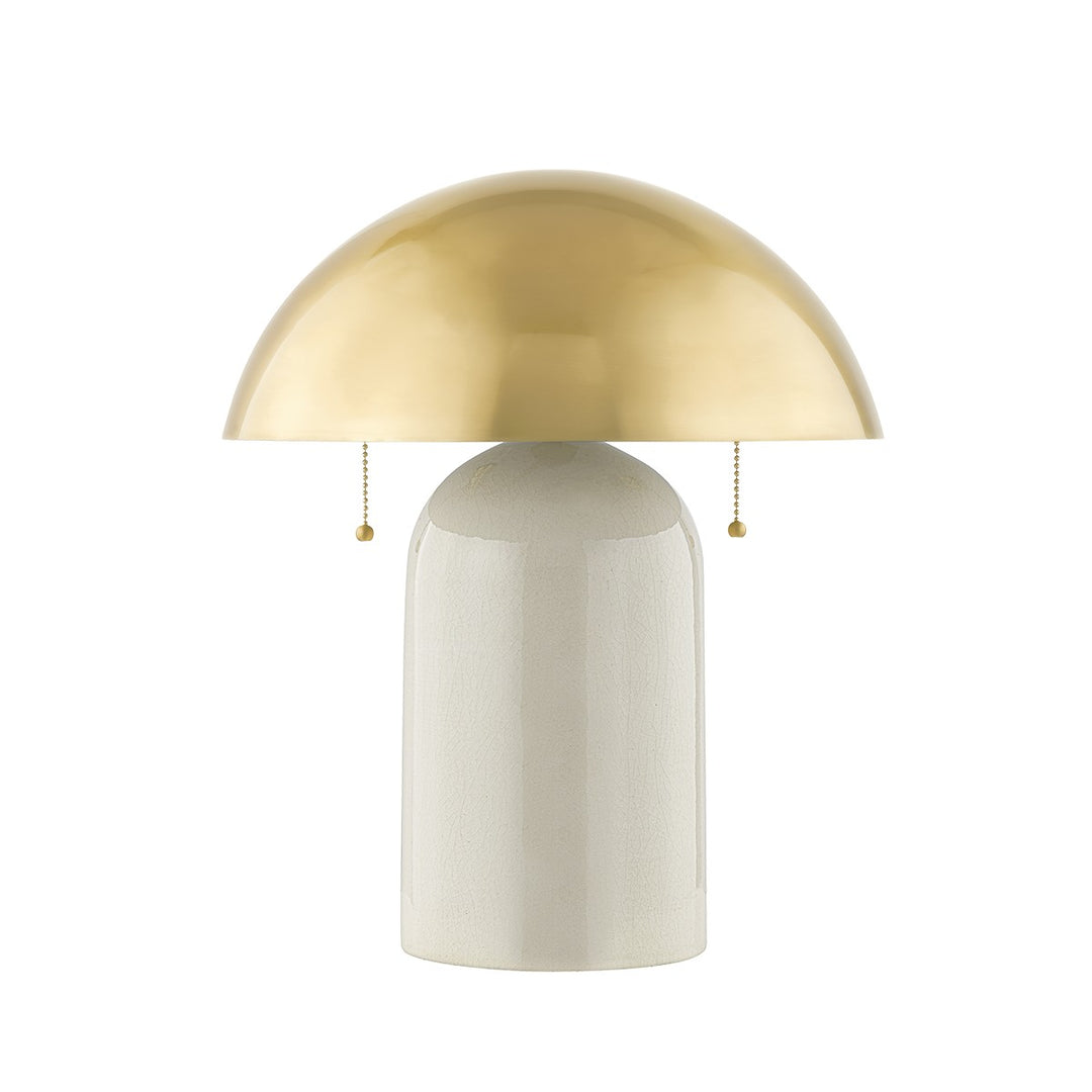 Gaia Two Light Table Lamp in Aged Brass - available from The Lighting Shoppe, trusted by Canadian homeowners