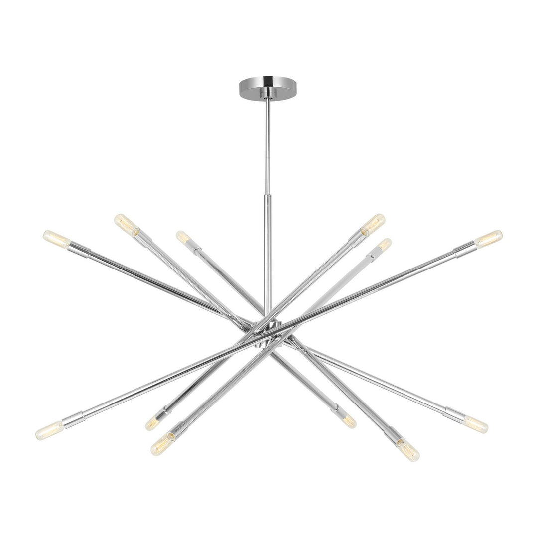 Eastyn 12 Light Chandelier in Polished Nickel - available from The Lighting Shoppe, trusted by Canadian homeowners