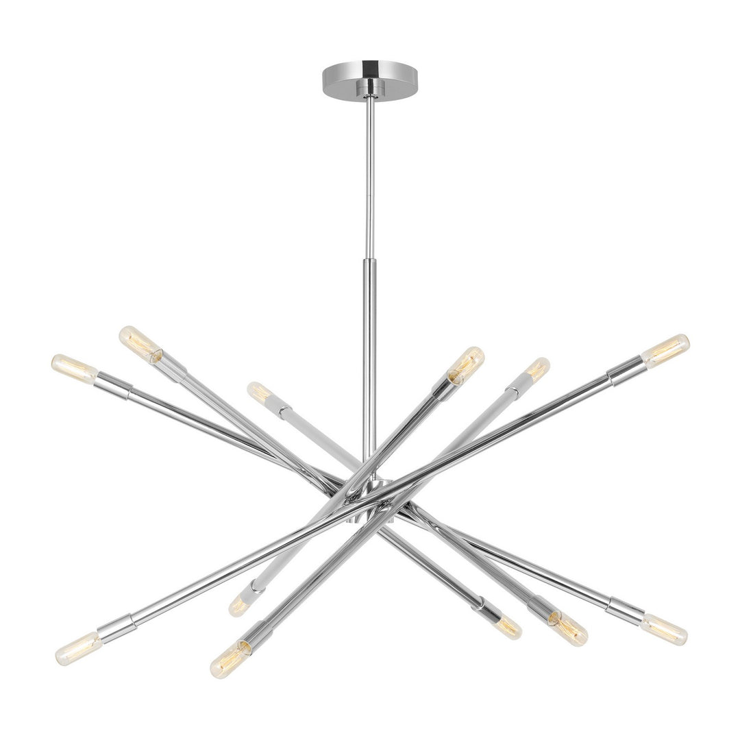 Eastyn 12 Light Chandelier in Polished Nickel - available from The Lighting Shoppe, trusted by Canadian homeowners
