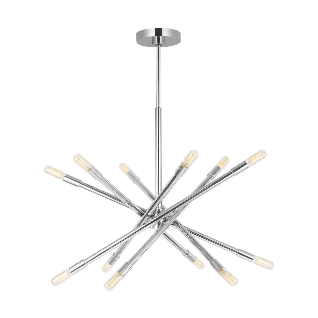 Eastyn 12 Light Chandelier in Polished Nickel - available from The Lighting Shoppe, trusted by Canadian homeowners