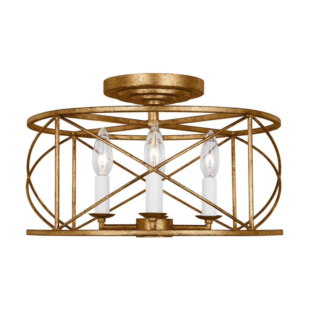 Beatrix Four Light Semi-Flush Mount in Antique Gild - available from The Lighting Shoppe, trusted by Canadian homeowners