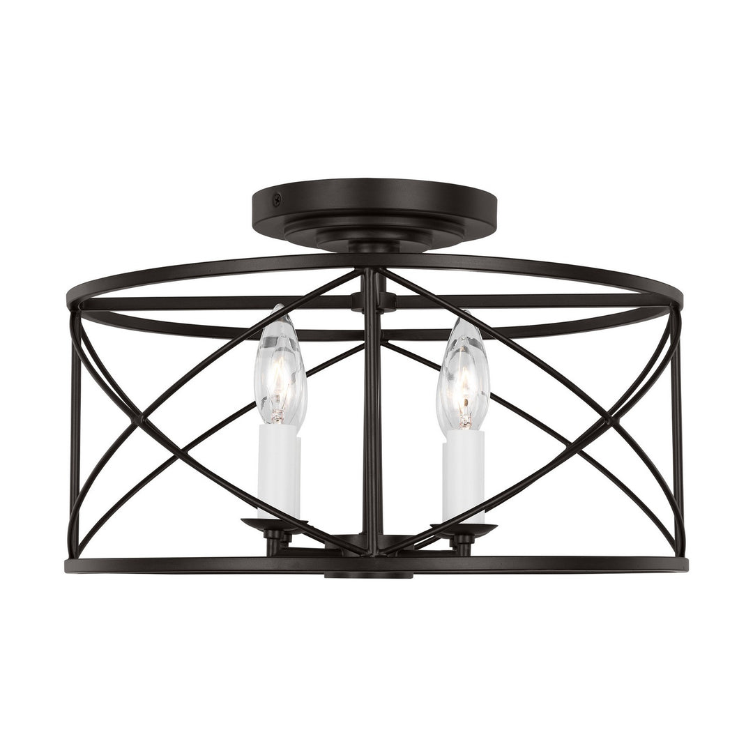 Beatrix Four Light Semi-Flush Mount in Aged Iron - available from The Lighting Shoppe, trusted by Canadian homeowners