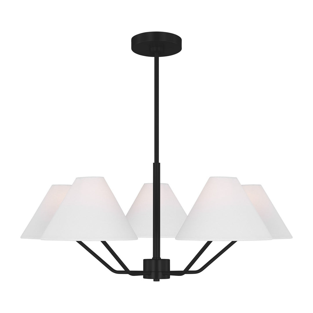 Visual Comfort Studio Canada - DJC1005MBK - Five Light Chandelier - Burke - Midnight Black