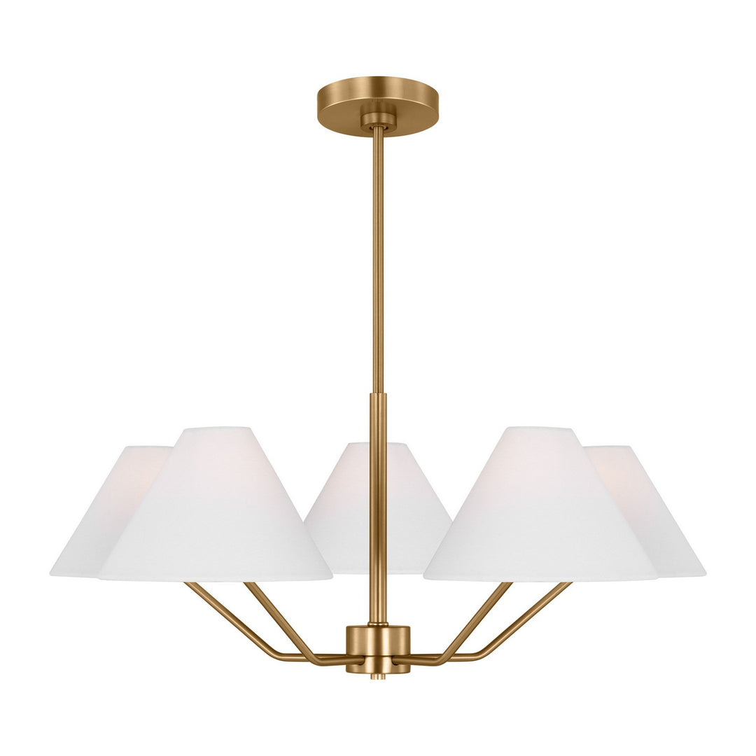 Visual Comfort Studio Canada - DJC1005SB - Five Light Chandelier - Burke - Satin Brass