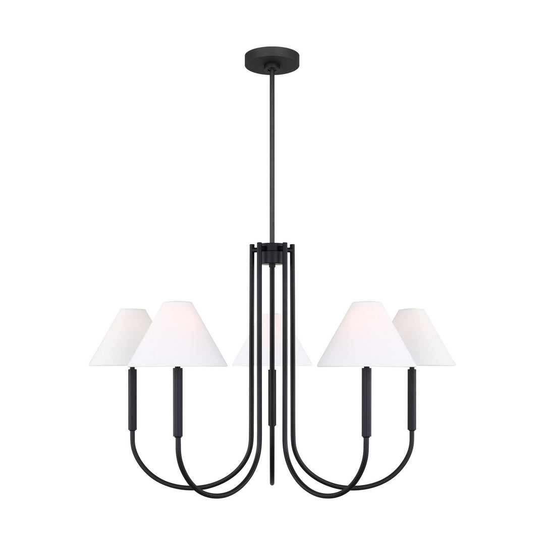 Porteau Six Light Chandelier in Midnight Black - available from The Lighting Shoppe, trusted by Canadian homeowners