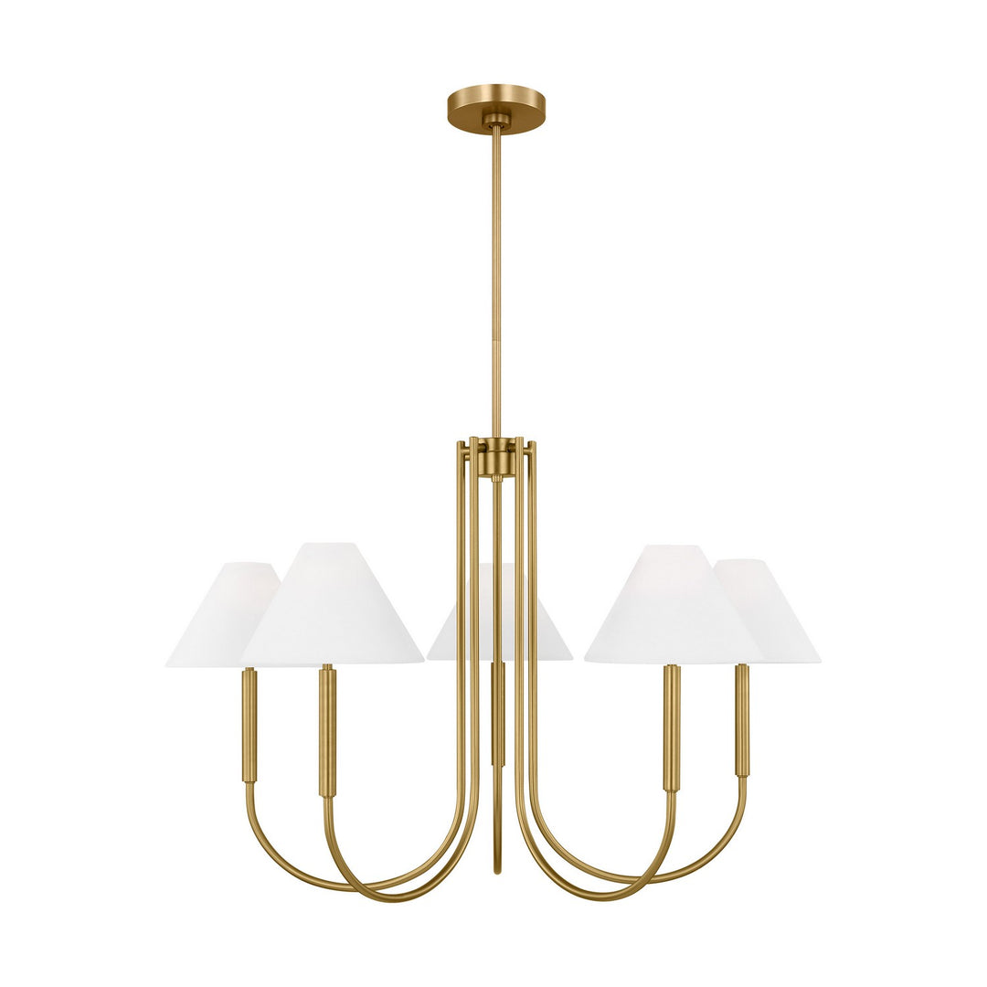 Visual Comfort Studio Canada - DJC1035SB - Six Light Chandelier - Porteau - Satin Brass