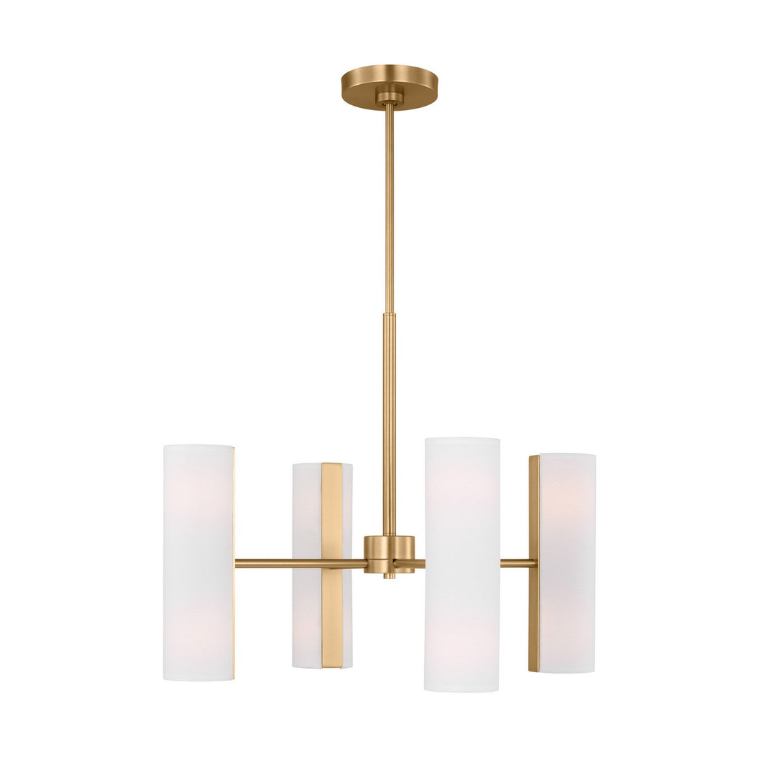 Capalino Eight Light Chandelier in Satin Brass - available from The Lighting Shoppe, trusted by Canadian homeowners