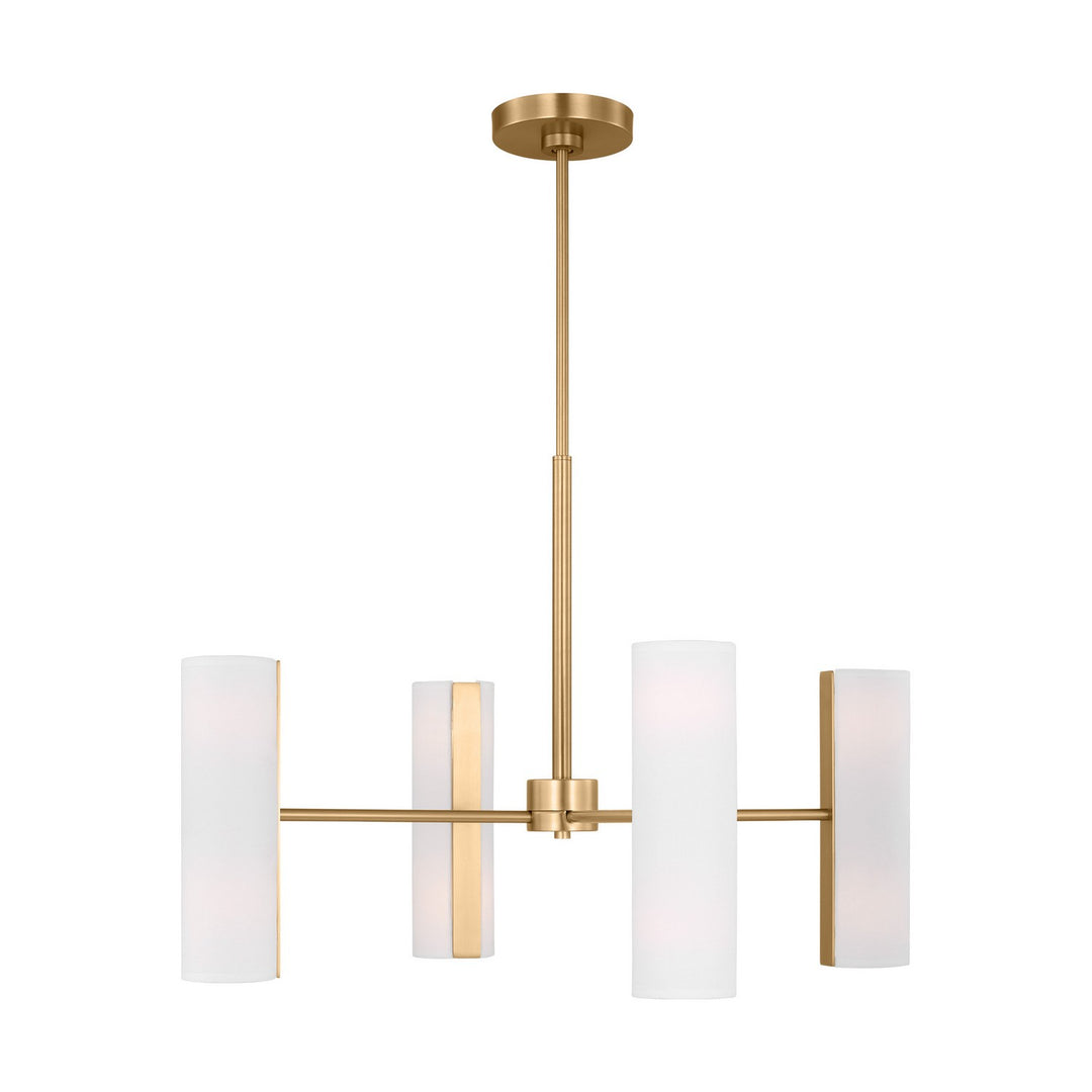 Capalino Eight Light Chandelier in Satin Brass - available from The Lighting Shoppe, trusted by Canadian homeowners