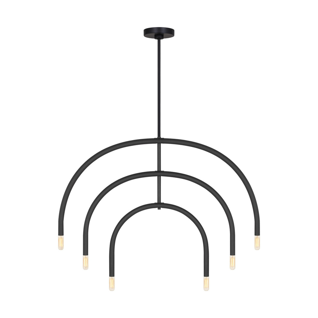 Hadden Six Light Chandelier in Midnight Black - available from The Lighting Shoppe, trusted by Canadian homeowners