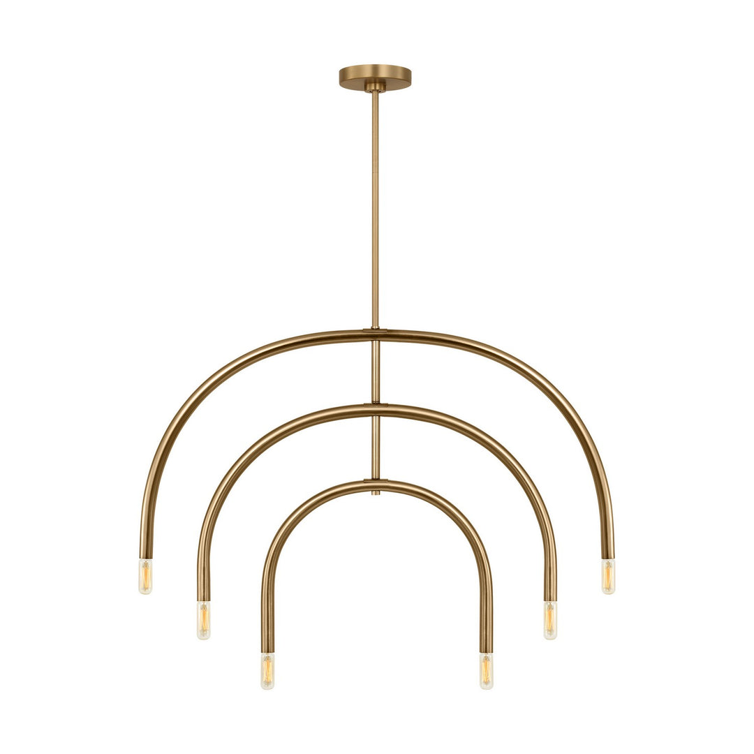 Visual Comfort Studio Canada - DJC1126SB - Six Light Chandelier - Hadden - Satin Brass