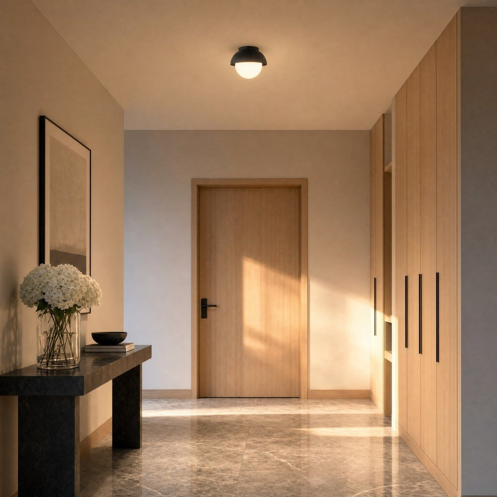 Visual Comfort Studio Canada - DJF1011MBK - One Light Flush Mount - Hyde - Midnight Black