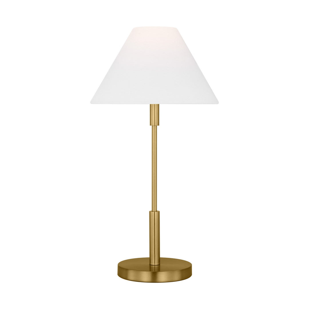 Porteau One Light Table Lamp in Satin Brass - available from The Lighting Shoppe, trusted by Canadian homeowners