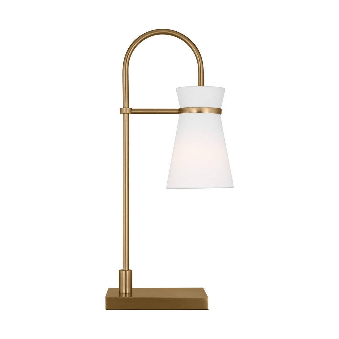 Binx One Light Table Lamp in Satin Brass - available from The Lighting Shoppe, trusted by Canadian homeowners