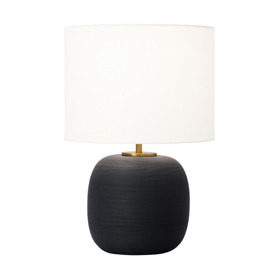 Fanny One Light Table Lamp in Rough Black Ceramic - available from The Lighting Shoppe, trusted by Canadian homeowners