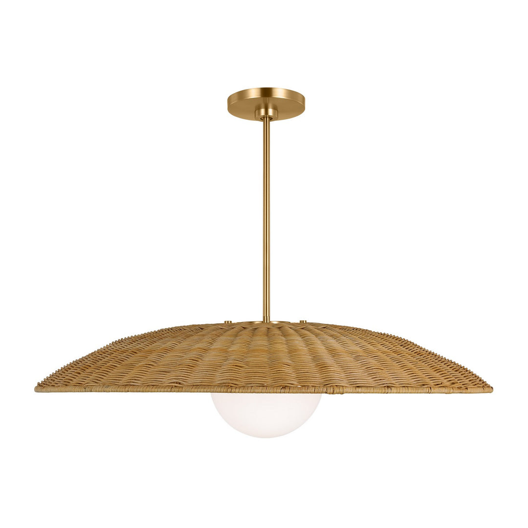 Mari One Light Pendant in Burnished Brass - available from The Lighting Shoppe, trusted by Canadian homeowners