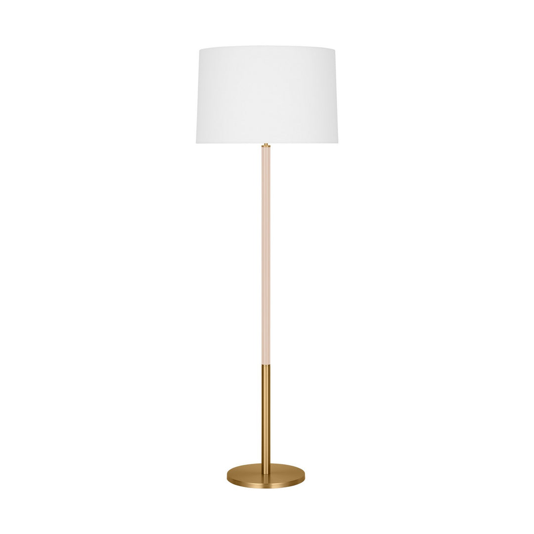Monroe One Light Floor Lamp in Burnished Brass - available from The Lighting Shoppe, trusted by Canadian homeowners