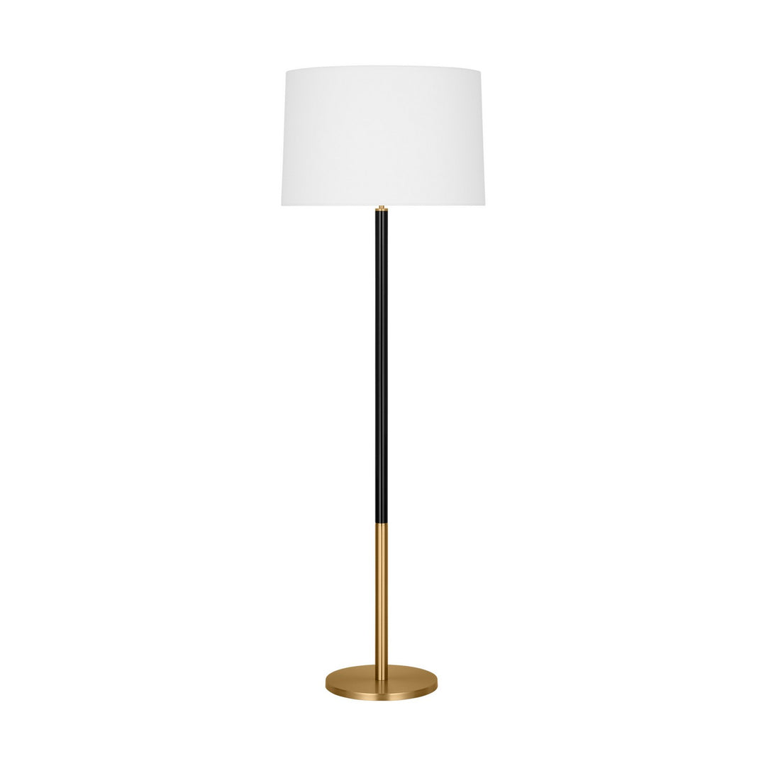 Monroe One Light Floor Lamp in Burnished Brass - available from The Lighting Shoppe, trusted by Canadian homeowners