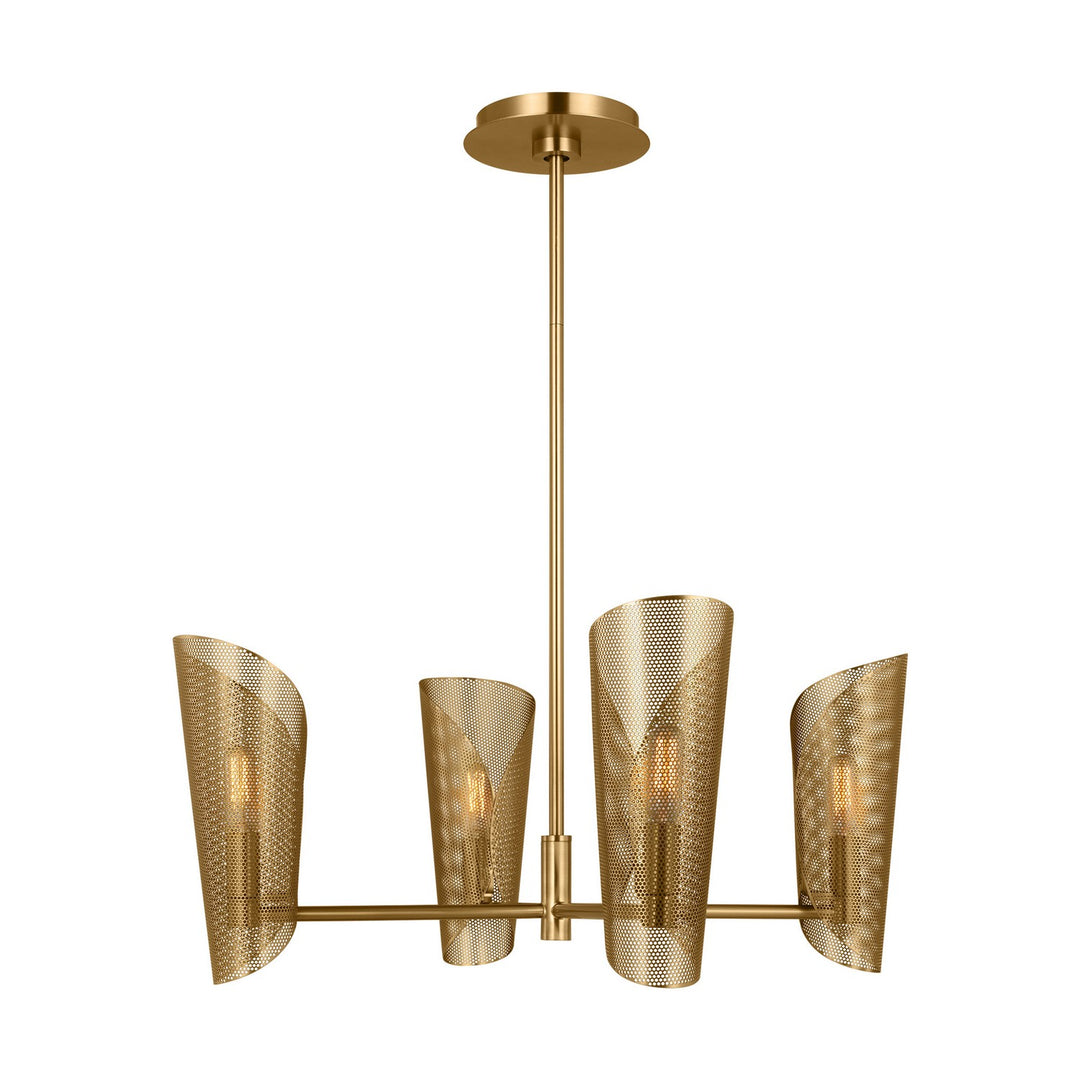 Visual Comfort Studio Canada - LXC1074BBS - Four Light Chandelier - Plivot - Burnished Brass