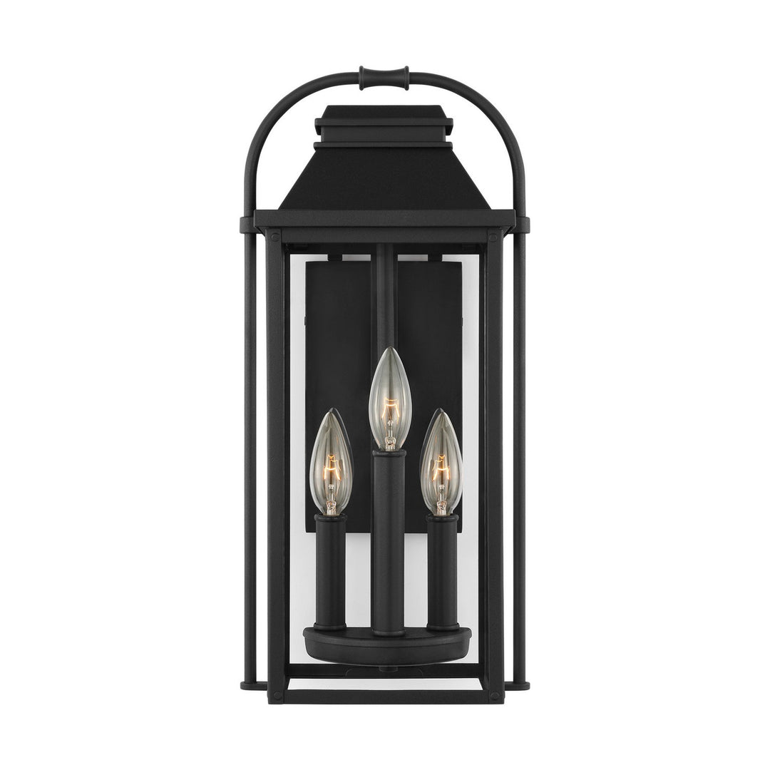 Wellsworth Three Light Outdoor Wall Sconce in Textured Black - available from The Lighting Shoppe, trusted by Canadian homeowners