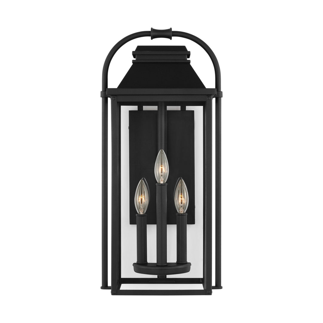 Wellsworth Three Light Outdoor Wall Sconce in Textured Black - available from The Lighting Shoppe, trusted by Canadian homeowners