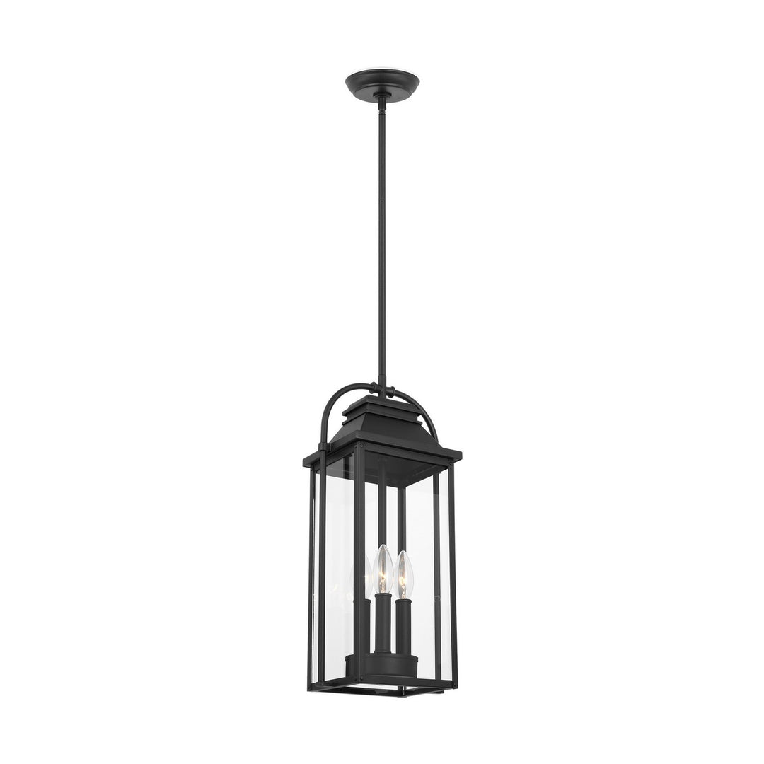 Wellsworth Three Light Outdoor Pendant in Textured Black - available from The Lighting Shoppe, trusted by Canadian homeowners