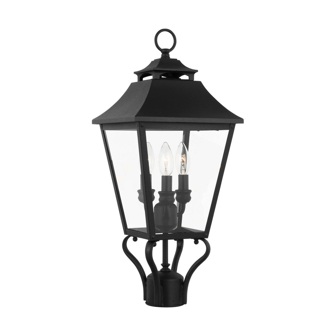 Galena Three Light Outdoor Post Lantern in Textured Black - available from The Lighting Shoppe, trusted by Canadian homeowners