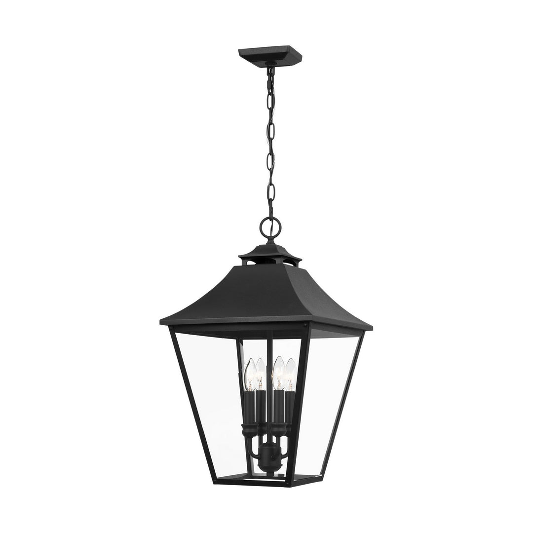 Galena Four Light Outdoor Pendant in Textured Black - available from The Lighting Shoppe, trusted by Canadian homeowners