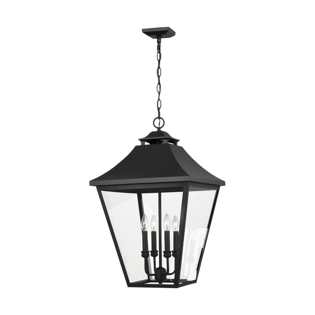 Galena Four Light Outdoor Pendant in Textured Black - available from The Lighting Shoppe, trusted by Canadian homeowners