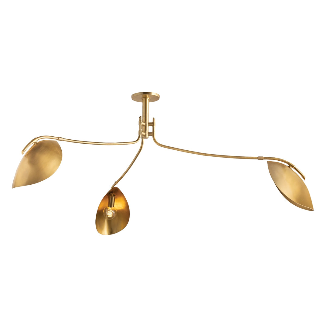 Hudson Valley Canada - 1753-AGB - Three Light Semi Flush Mount - Avondale - Aged Brass
