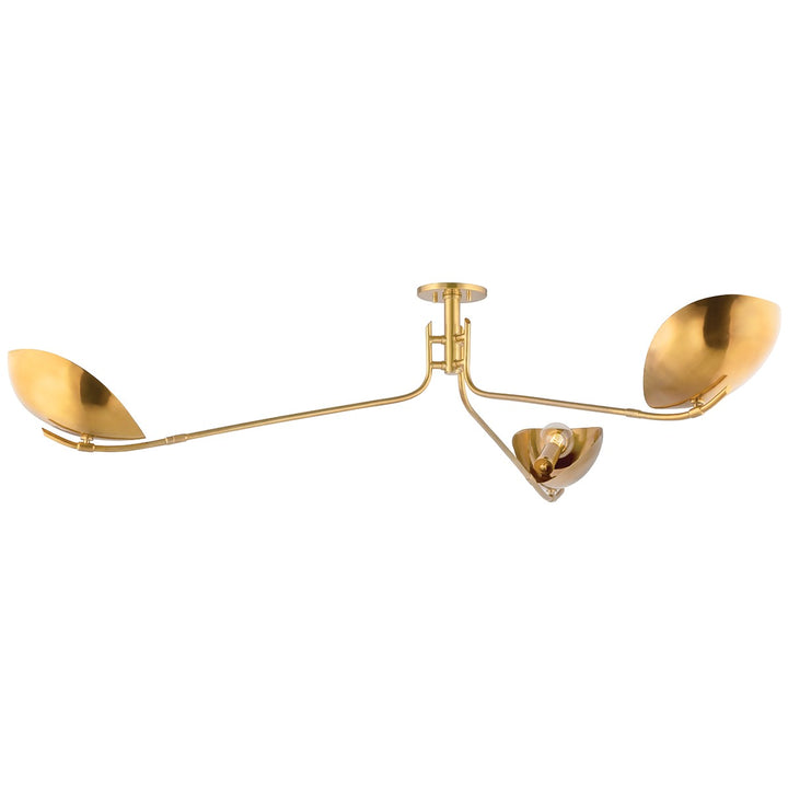 Hudson Valley Canada - 1753-AGB - Three Light Semi Flush Mount - Avondale - Aged Brass