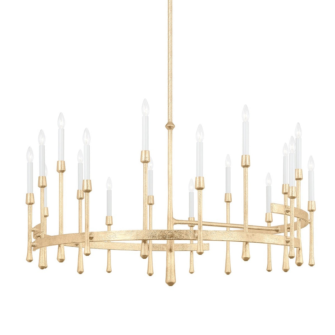Hathaway 18 Light Chandelier in Vintage Gold Leaf - available from The Lighting Shoppe, trusted by Canadian homeowners