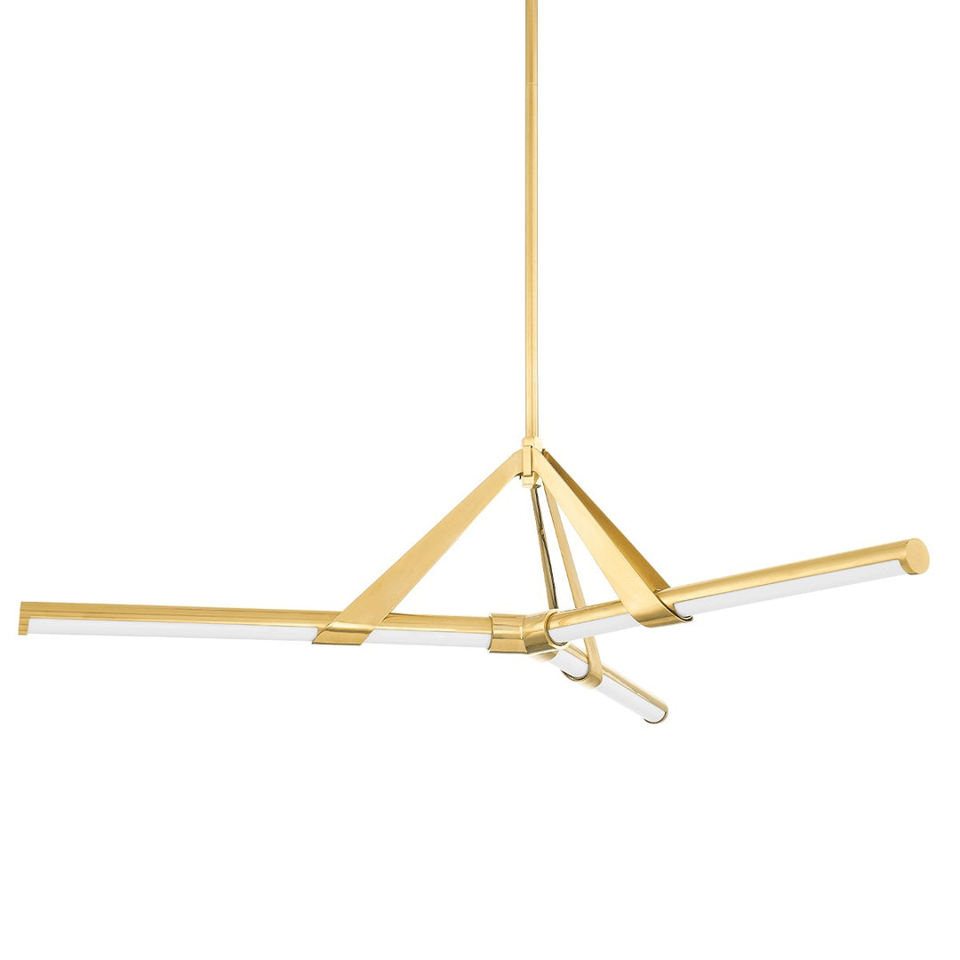 Jonas LED Chandelier in Aged Brass - available from The Lighting Shoppe, trusted by Canadian homeowners