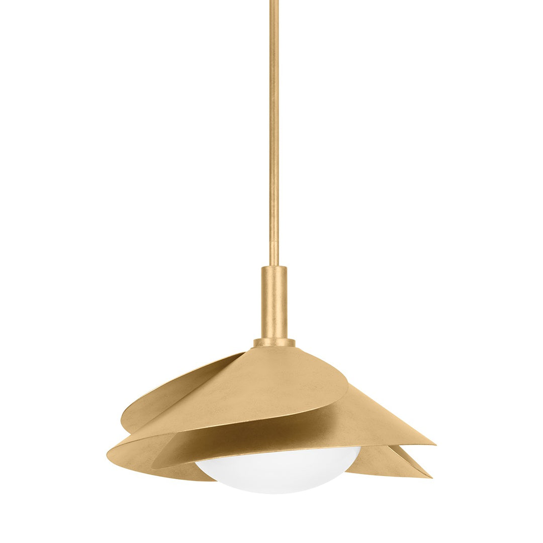 Brookhaven One Light Pendant in Vintage Gold Leaf - available from The Lighting Shoppe, trusted by Canadian homeowners