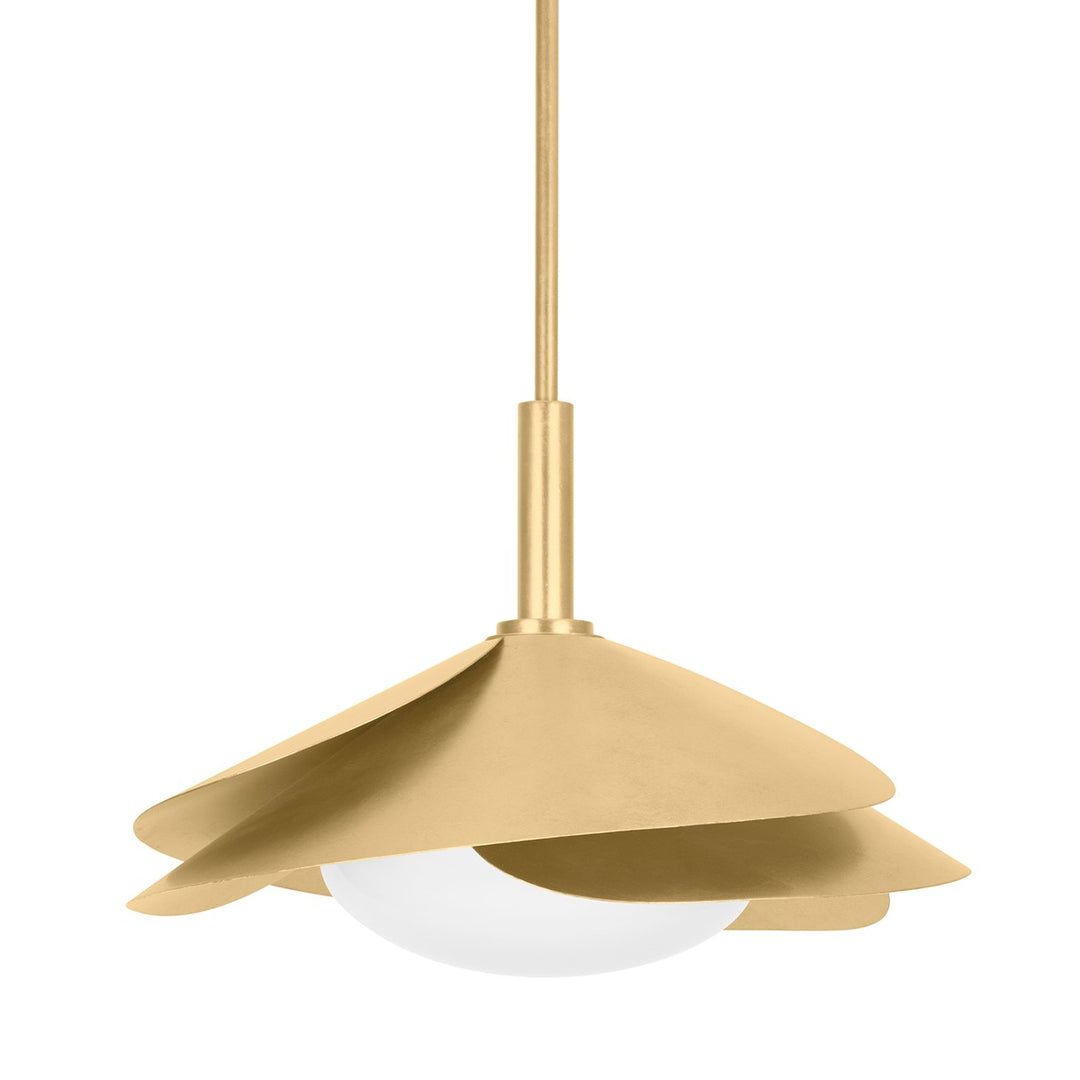 Brookhaven One Light Pendant in Vintage Gold Leaf - available from The Lighting Shoppe, trusted by Canadian homeowners