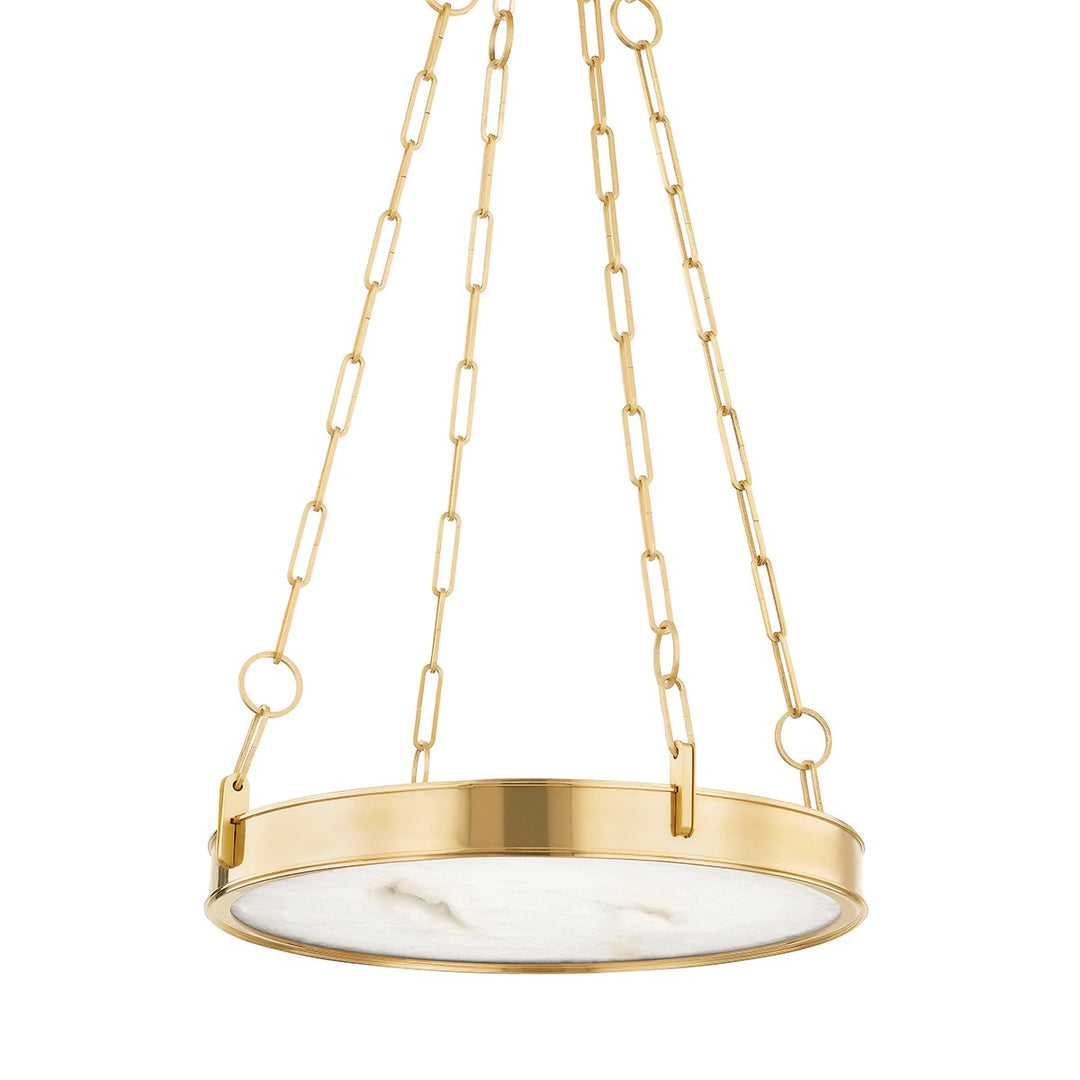Kirby LED Chandelier in Aged Brass - available from The Lighting Shoppe, trusted by Canadian homeowners