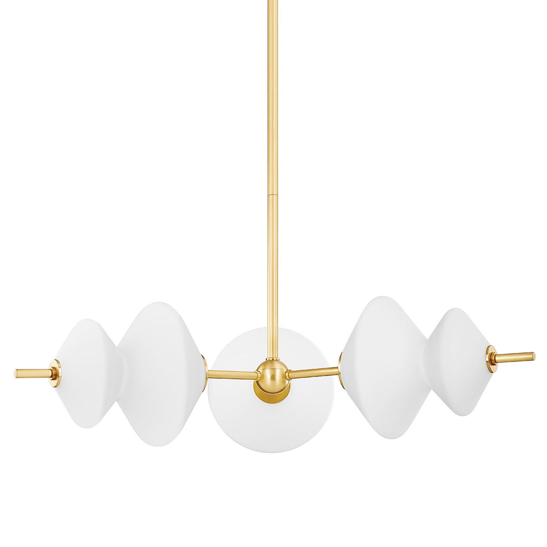 Barrow LED Chandelier in Aged Brass - available from The Lighting Shoppe, trusted by Canadian homeowners