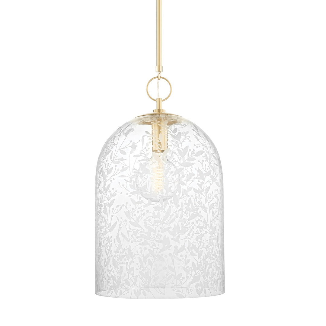 Belleville One Light Pendant in Aged Brass - available from The Lighting Shoppe, trusted by Canadian homeowners