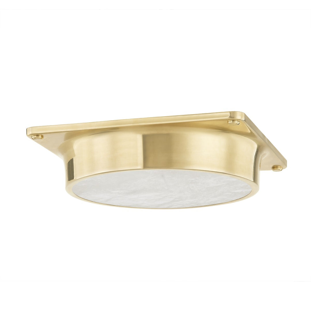 Greenwich LED Flush Mount in Aged Brass - available from The Lighting Shoppe, trusted by Canadian homeowners