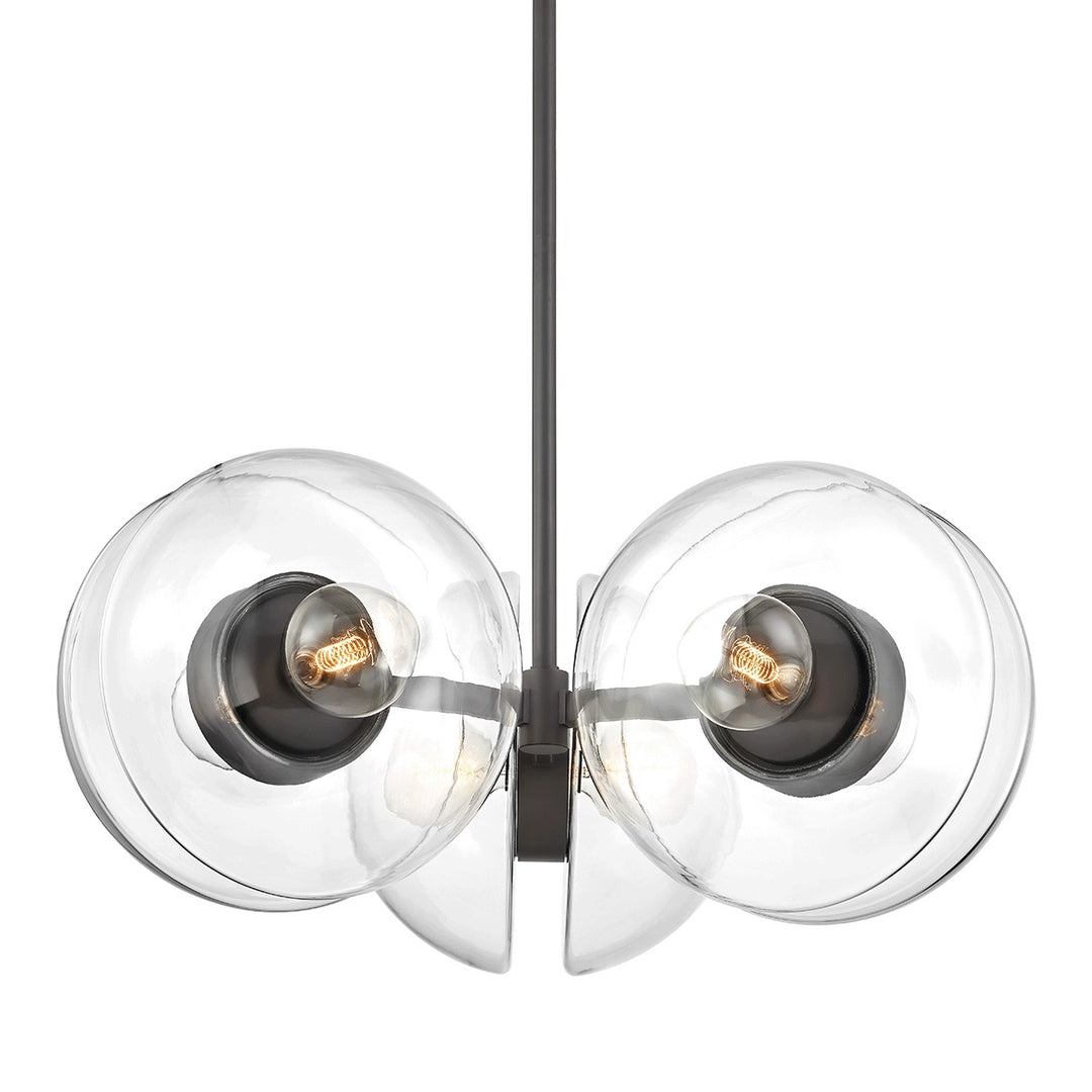 Kert Six Light Chandelier in Black Brass - available from The Lighting Shoppe, trusted by Canadian homeowners