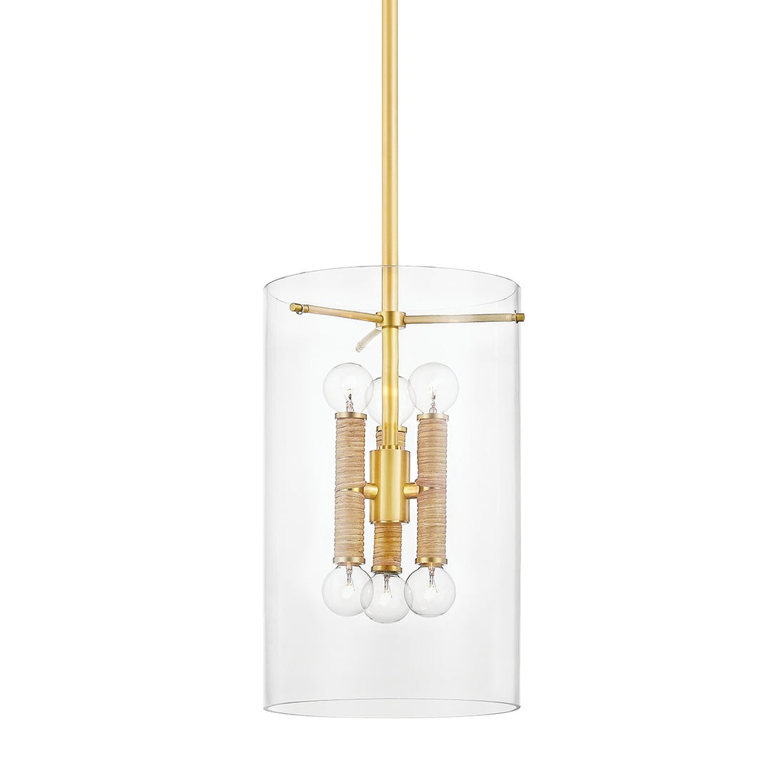 Barlow Six Light Lantern in Aged Brass - available from The Lighting Shoppe, trusted by Canadian homeowners
