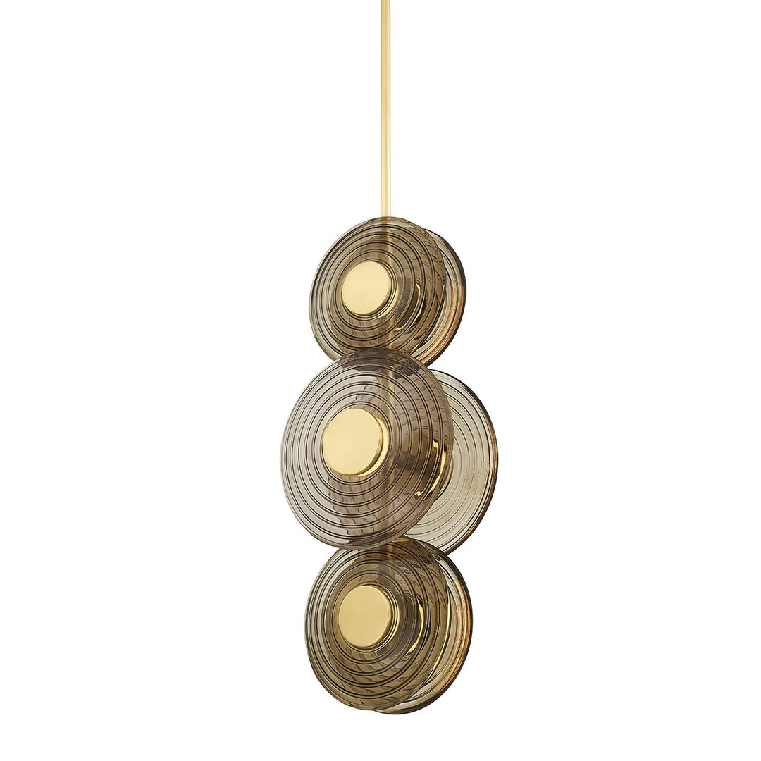 Griston LED Pendant in Aged Brass - available from The Lighting Shoppe, trusted by Canadian homeowners