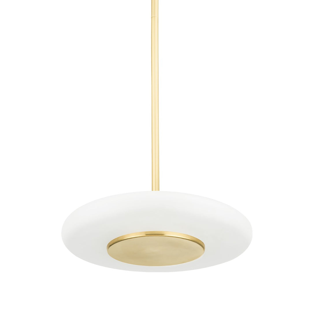Blyford LED Pendant in Aged Brass - available from The Lighting Shoppe, trusted by Canadian homeowners