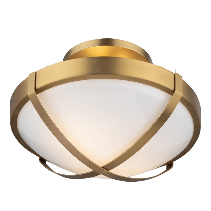 Artcraft Canada - AC11703BR - Two Light Flush Mount - Cara - Brushed Brass