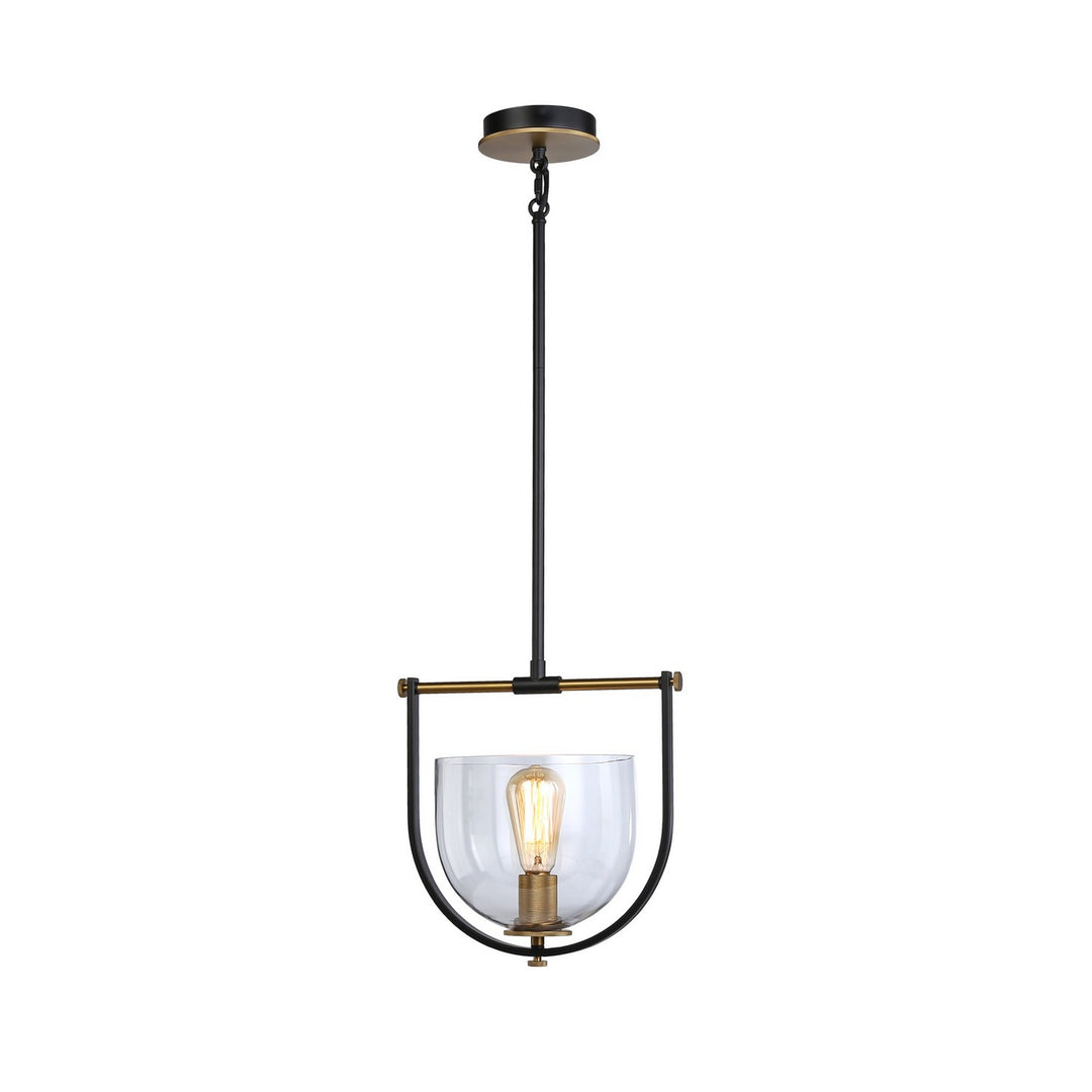 Cheshire One Light Pendant in Black & Brass - available from The Lighting Shoppe, trusted by Canadian homeowners