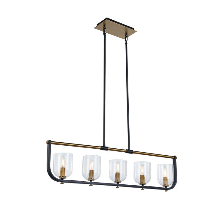 Artcraft Canada - AC11745BB - Five Light Island Pendant - Cheshire - Black & Brass