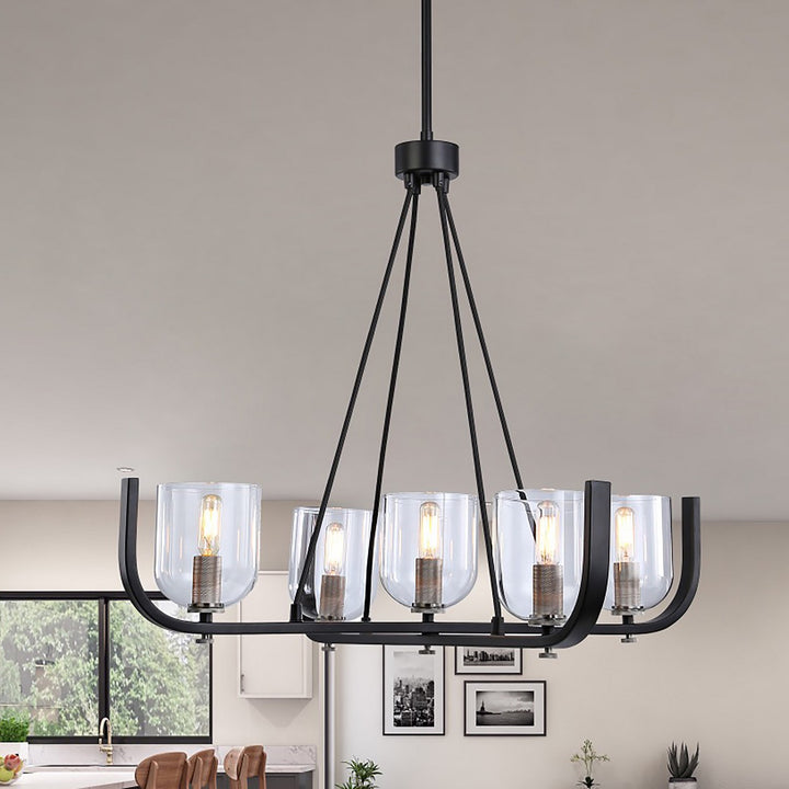 Artcraft Canada - AC11746NB - Five Light Chandelier - Cheshire - Black & Nickel