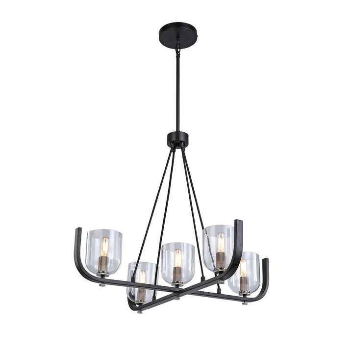 Artcraft Canada - AC11746NB - Five Light Chandelier - Cheshire - Black & Nickel