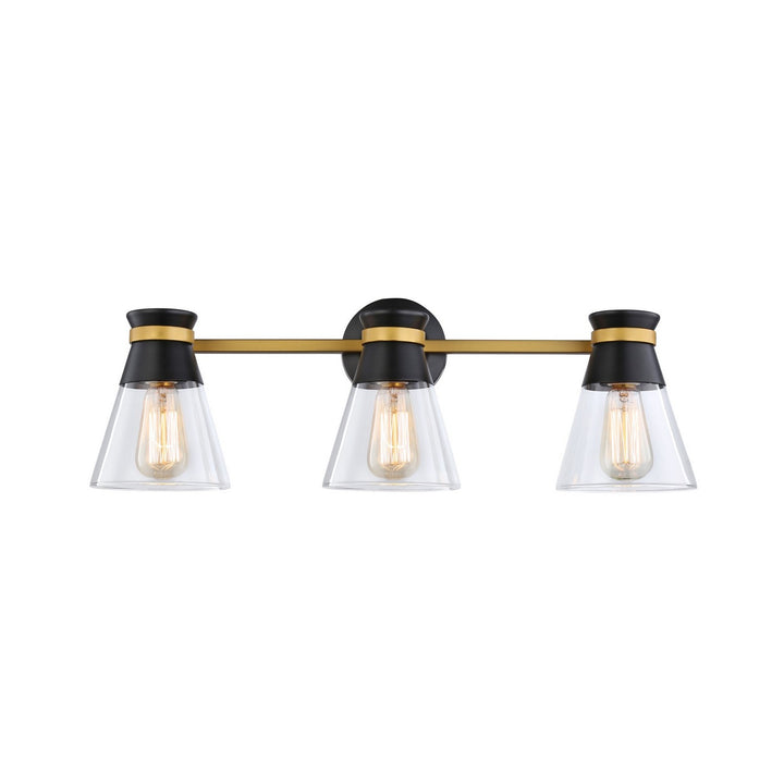 Artcraft Canada - AC11803BB - Three Light Vanity - Kanata - Black & Brushed Brass