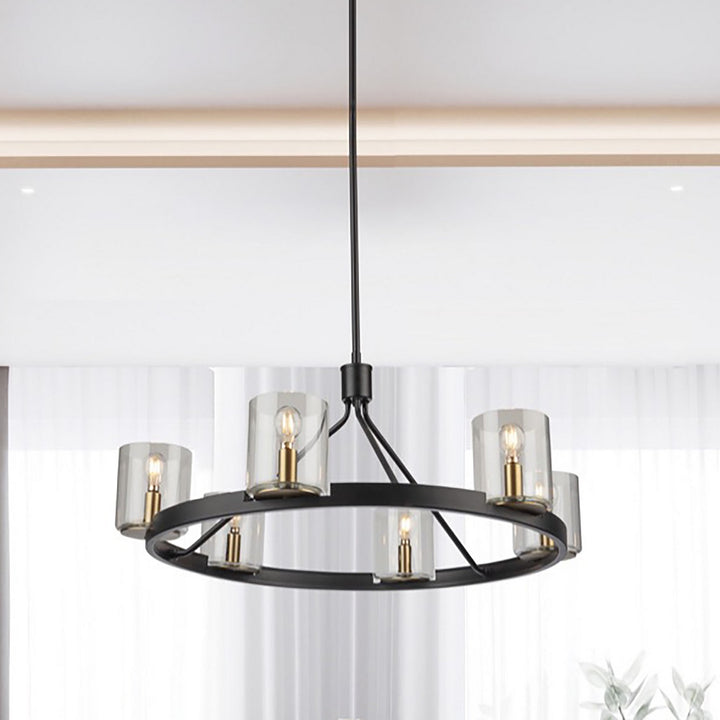 Artcraft Canada - AC11826BB - Six Light Chandelier - Salinas - Black and Brass
